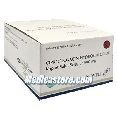 CIPROFLOXACIN KAPLET 500 MG 100 S (NOVELL)