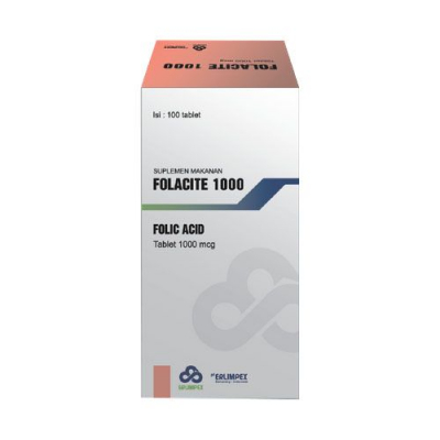 FOLACITE 1000MG TABLET 100 S