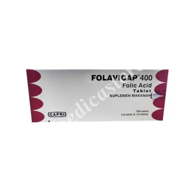 FOLAVICAP 400MCG TABLET 100 S