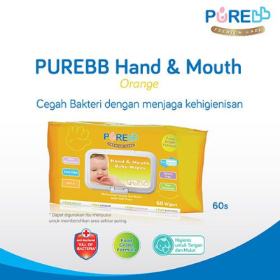 PUREBB HM WIPES ORANGE OIL 60 S
