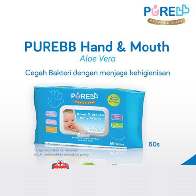 PUREBB HM WIPES ALOE VERA 60 S