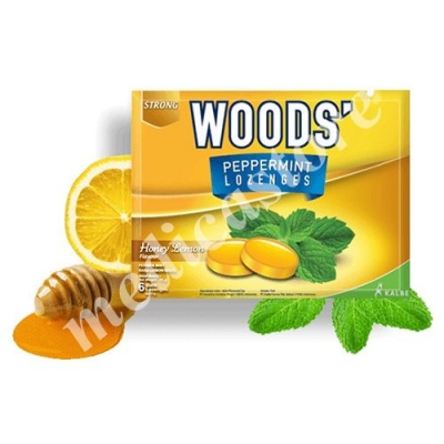 WOODS LOZENGES HONEY LEMON 6 S