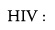 HIV :