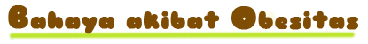 Bahaya akibat obesitas