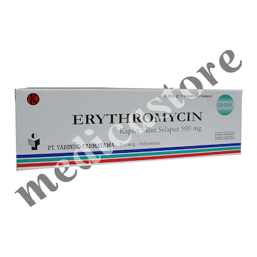Erythromycin Kaplet 500 MG Indo Farma