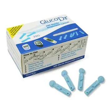 GLUCODR BLOOD GLUCOSE LANCETS  AGL 28 @200