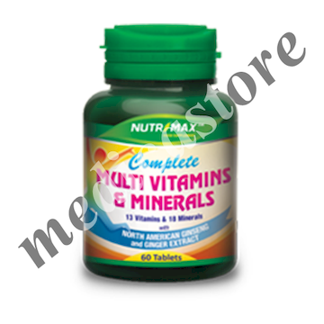 Nutrimax Complete Multivit + Ginseng & Ginger-new 60's
