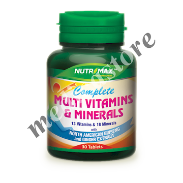 Nutrimax Complete Multivit + Ginseng & Gingers-new 30's