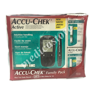 ACCU CHEK ACTIVE NEW FAMILY PACK METER