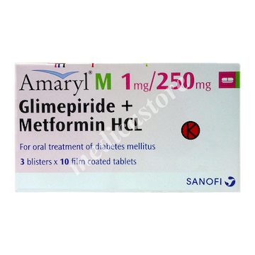 Amaryl M 1 Mg/250 MG Tablet