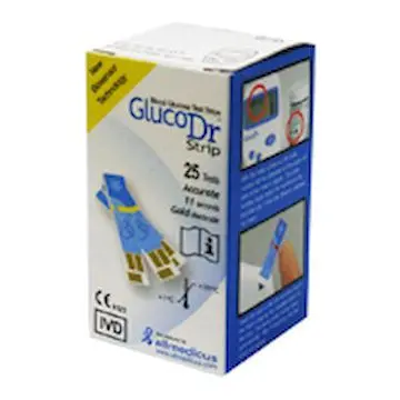 GLUCODR BLOOD GLUCOSE TEST STRIP AGS BIO SENSOR 25