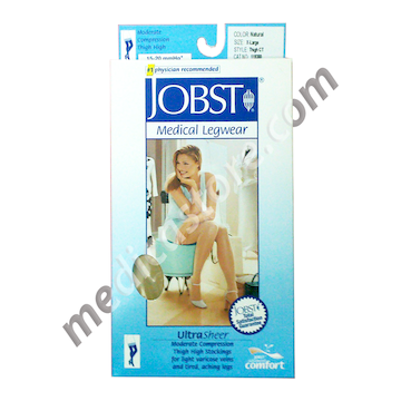 JOBST MEDICAL LEGWEAR ULTRASHEER NATURAL COLOUR 15-20 mmHg THIGH CT Ukuran L