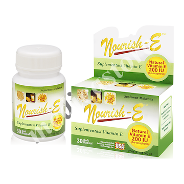 Nourish-e Natural Vitamin E Capsule 200 IU 30's