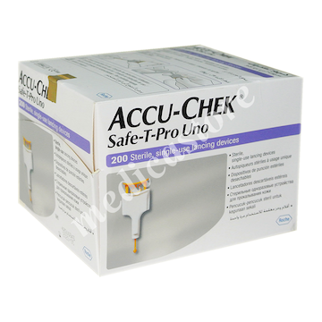 ACCU CHEK SAFE T PRO UNO 200's