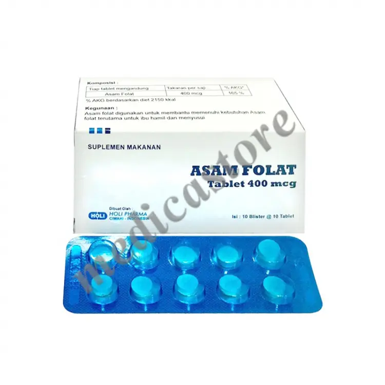 ASAM FOLAT TABLET 400 MCG 100'S