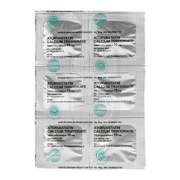 Atorvastatin 10 MG Tablet Salut Selaput