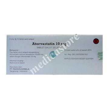 Atorvastatin 10 MG Tablet Salut Selaput