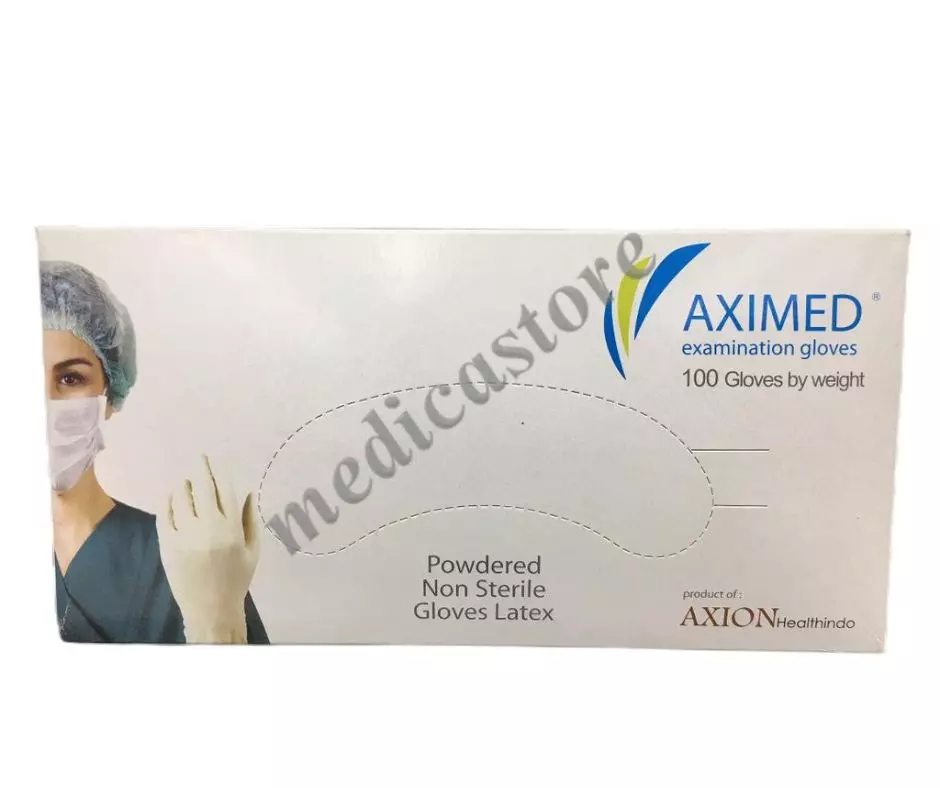 AXIMED EXAMINATION GLOVES L 100'S