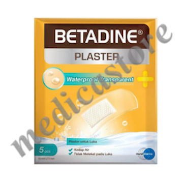 BETADINE PLESTER WATERPROOF TRANSPARENT 5'S