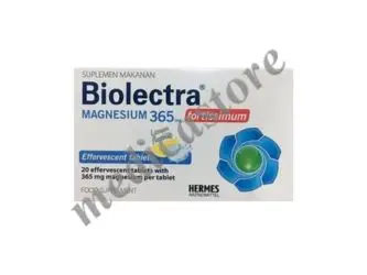 BIOLECTRA MAGNESIUM 365 FORTISSIMUM TABLET EFFERVESCENT 20'S