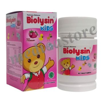 Biolysin Kid Tablet Kunyah Strawberry 30's 