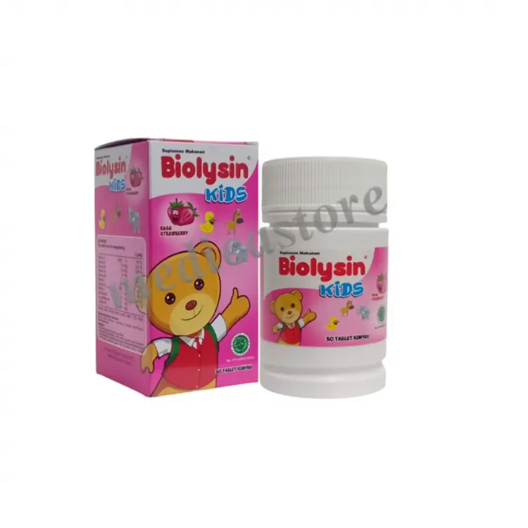 BIOLYSIN KID TABLET KUNYAH STRAWBERRY 30'S 