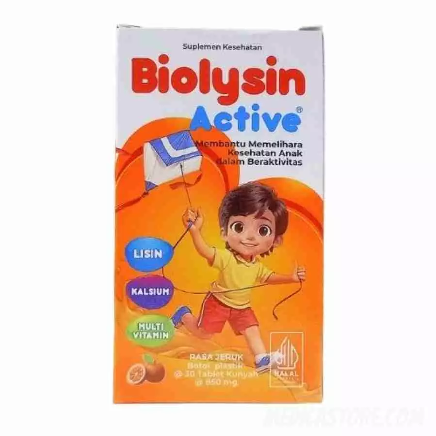 Biolysin Active Tablet Kunyah rasa Orange 30's