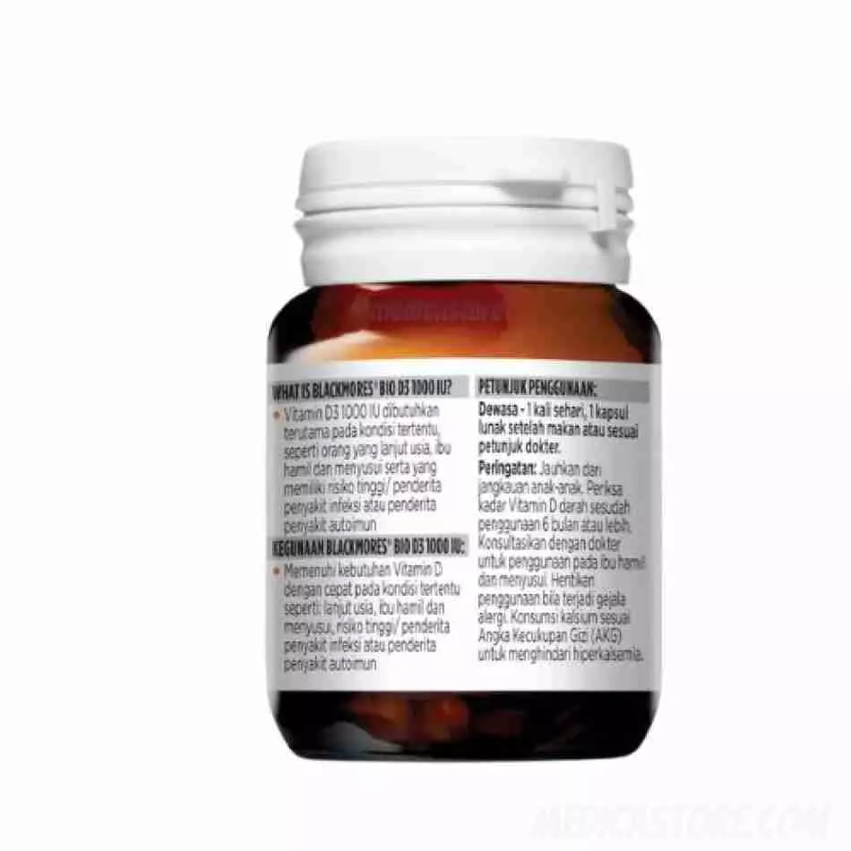 Blackmores Bio D3 1000 IU Kapsul Lunak 30'S