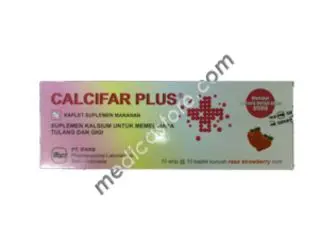 CALCIFAR PLUS KAPLET KUNYAH STRAWBERRY MINT 100'S