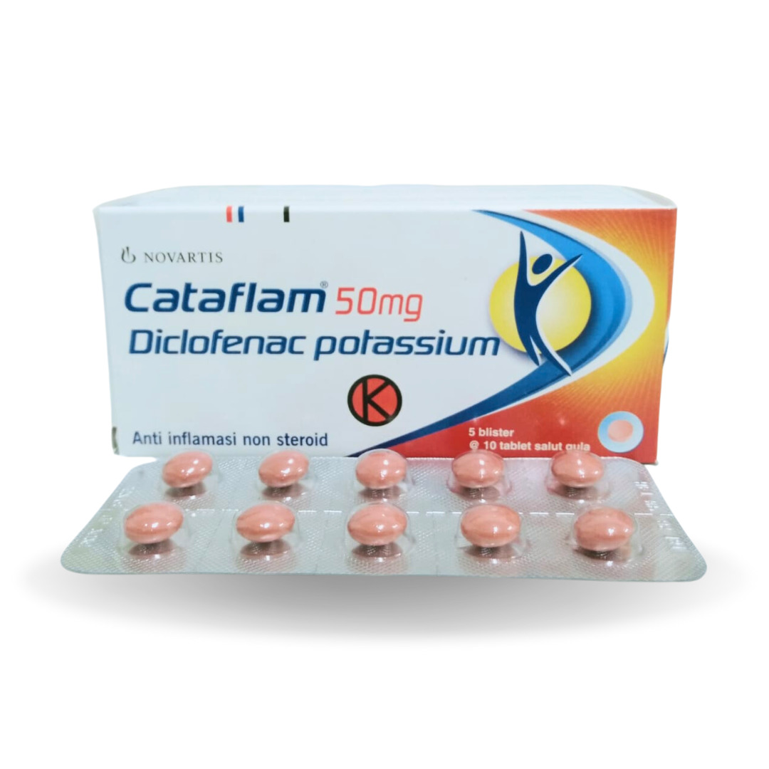 Cataflam 50 mg Tablet Salut Gula- Harga, Manfaat, Kandungan, Dosis,  indikasi, Konsultasi Resep