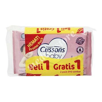 Cussons Baby Wipes Soft & Smooth 10's (buy One Get One Free)