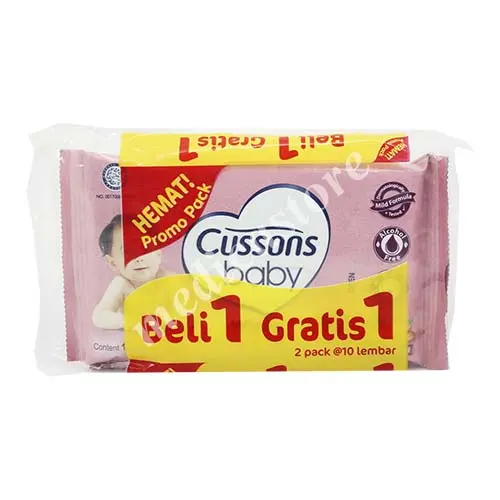 CUSSONS BABY WIPES SOFT & SMOOTH 10'S (BUY ONE GET ONE FREE)