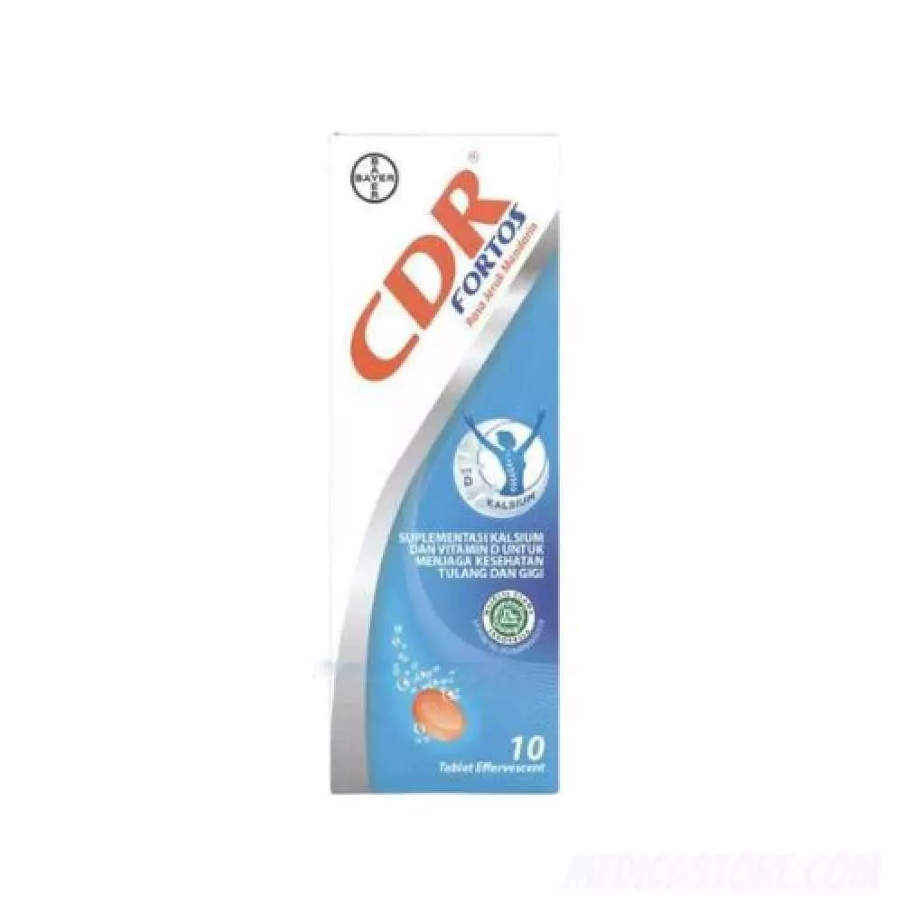 CDR FORTOS TABLET EFFERVESCENT 10'S