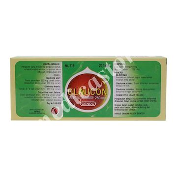 Cendo Glaucon 250 MG Tablet