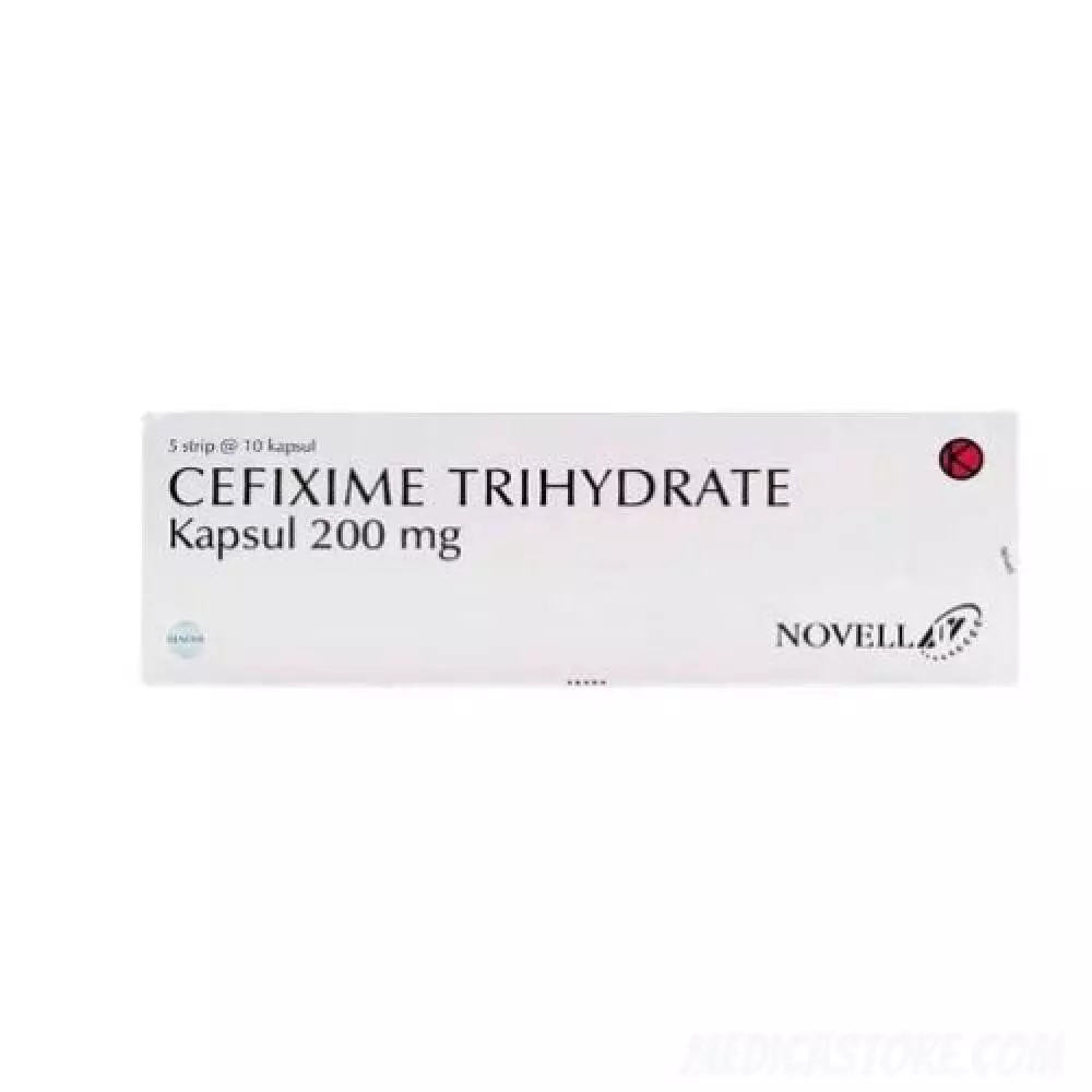 Cefixime 200 mg Kapsul 50's (Novell)