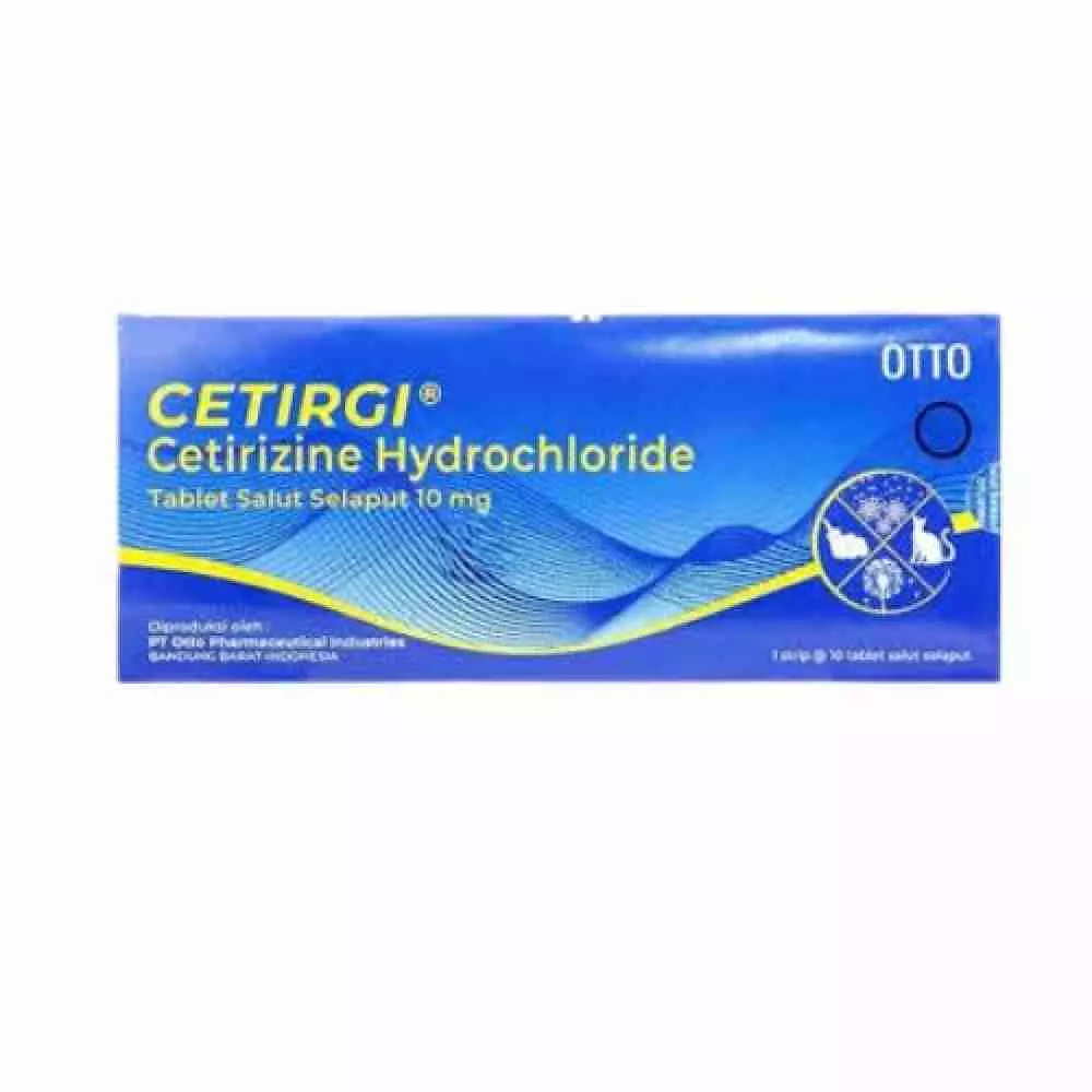 Cetirgi 10 mg Tablet Salut Selaput