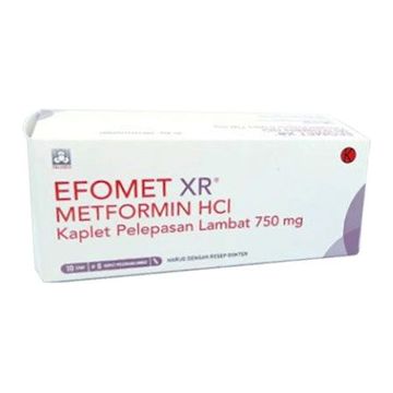 Efomet XR 750 MG Kaplet Pelepasan Lambat