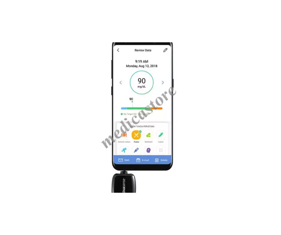 ELVASENSE BLOOD GLUCOSE  METER SMART