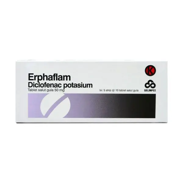 ERPHAFLAM TABLET SALUT GULA 50 MG