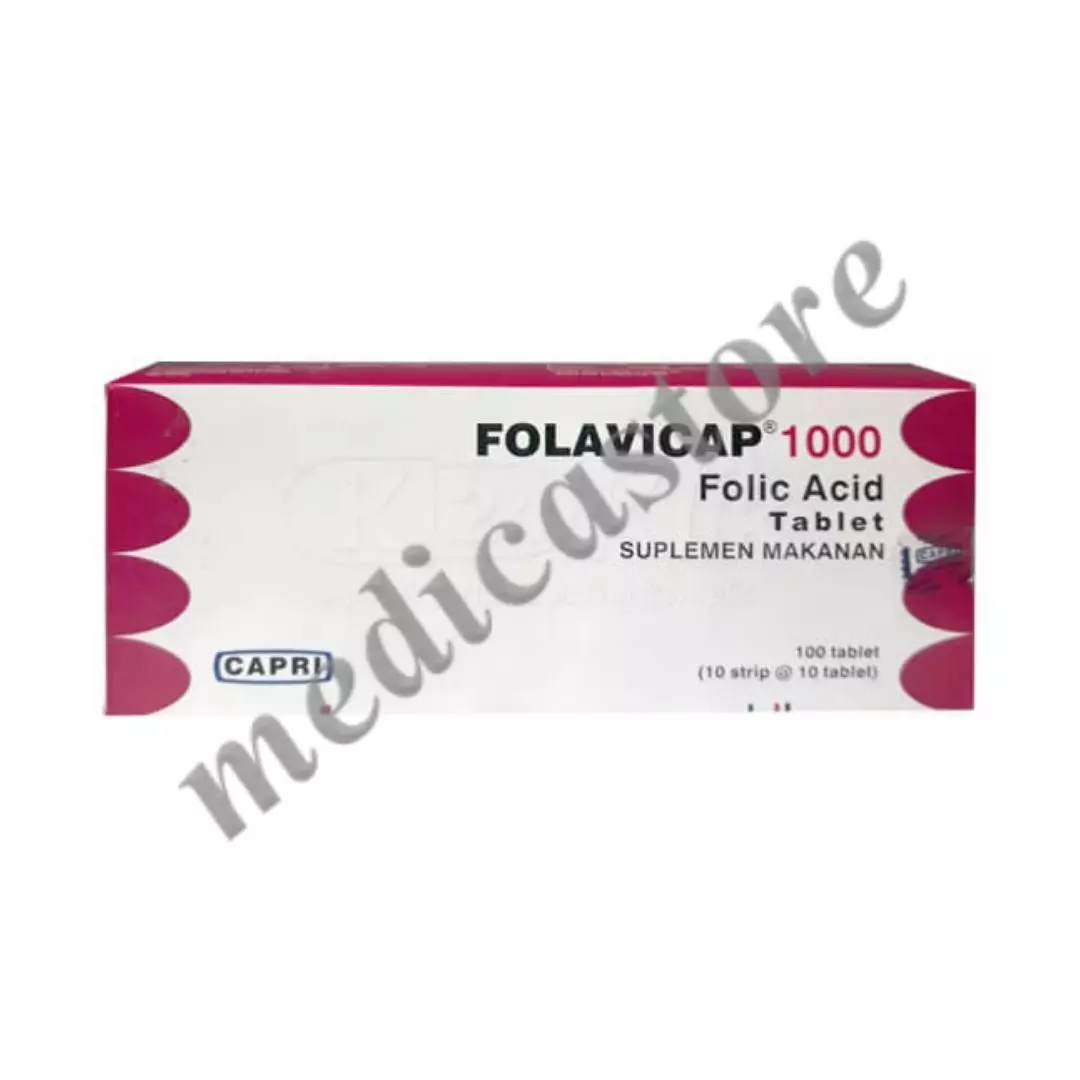 FOLAVICAP TABLET 1000 MCG 100'S