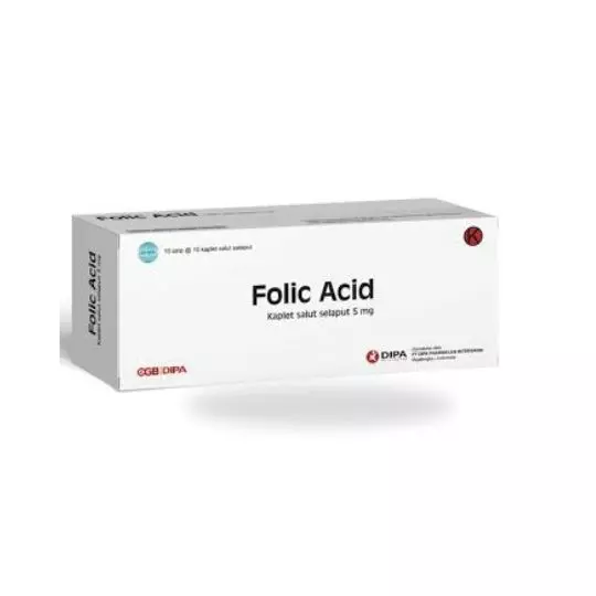 FOLIC ACID KAPLET SALUT SELAPUT 5 MG