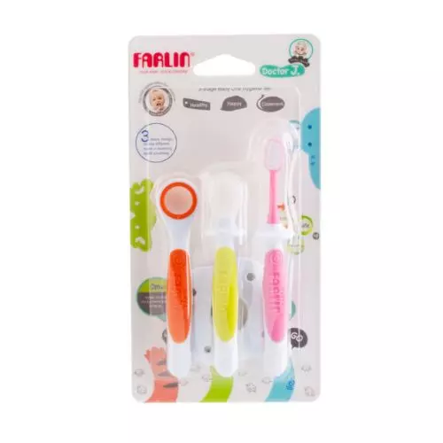 Farlin 3 Baby Oral Hygiene Set Pink