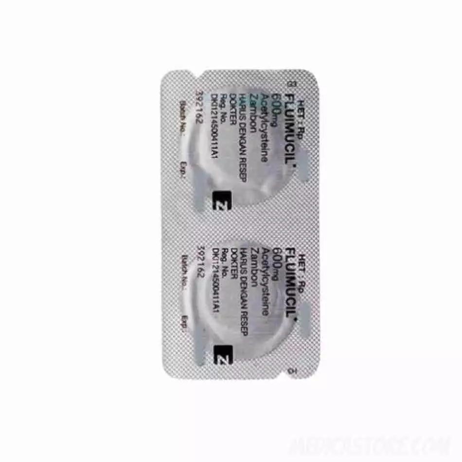 Fluimucil 600 mg Tablet Effervescent Strip 2'S
