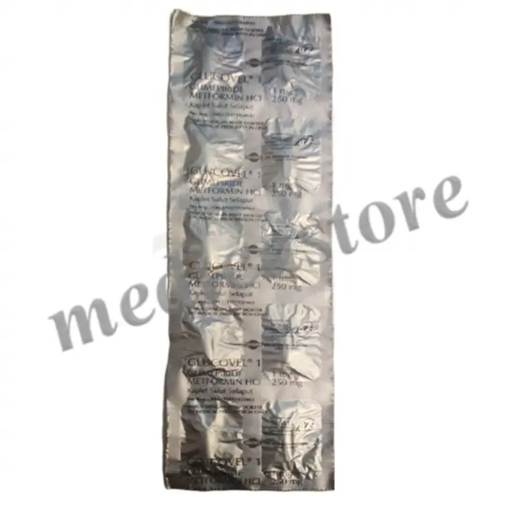 GLUCOVEL 1 KAPLET SALUT SELAPUT 250 MG