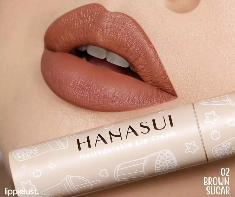 HANASUI LIP CREAM BROWN SUGAR 02