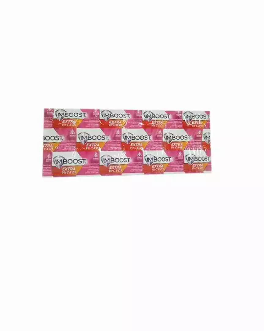 IMBOOST EXTRA VIT C & D3 STRIP ISI 8 KAPLET