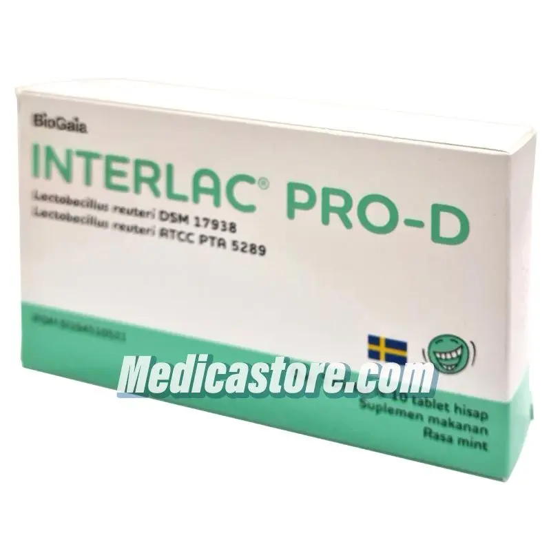 INTERLAC PRO D LOZENGES TABLET HISAP MINT 30'S