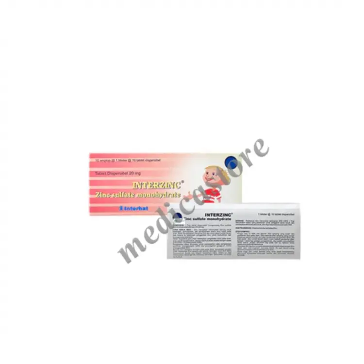 INTERZINC TABLET DISPERSIBLE 20 MG