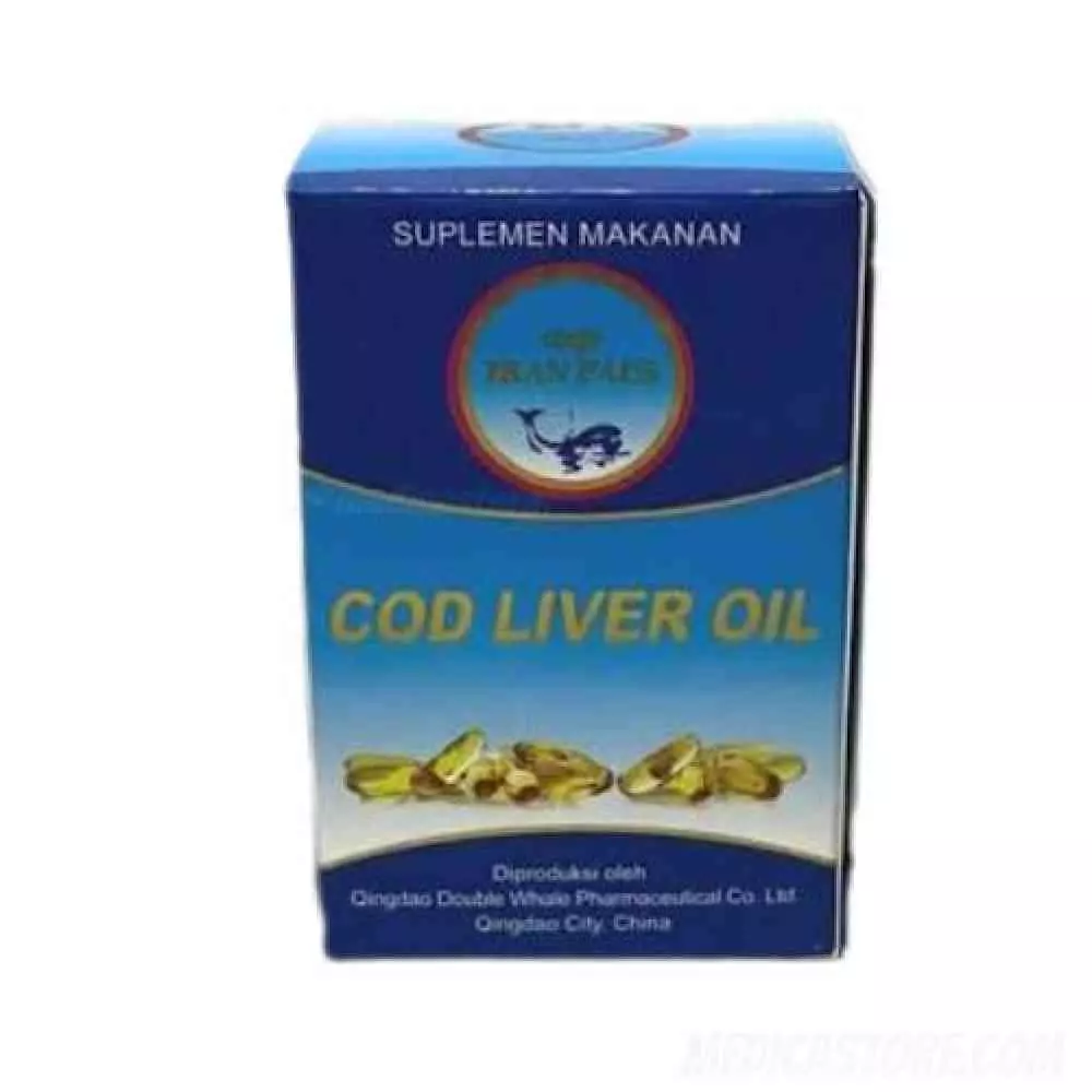 Ikan Paus Cod Liver Oil Kapsul 50'S