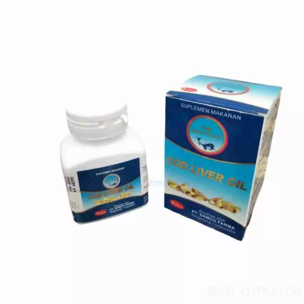 Ikan Paus Cod Liver Oil Kapsul 50'S